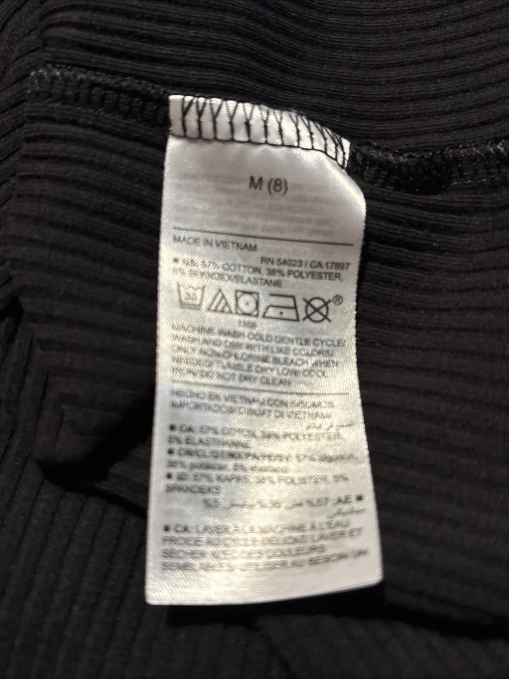 Old Navy Black Ribbed Short Sleeve Button-Front Tee Top